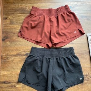 Gap Fit Girls  Athletic Shorts Size XS Lot 2 Black -Rust Colors